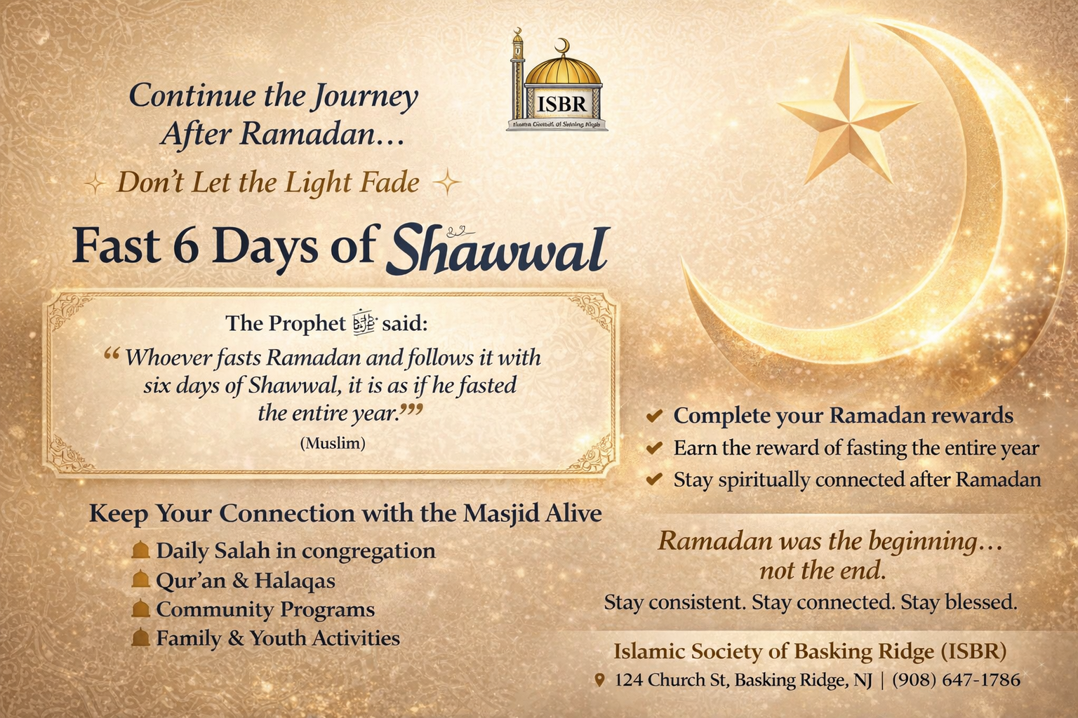 🌙 Continue the Journey After Ramadan
